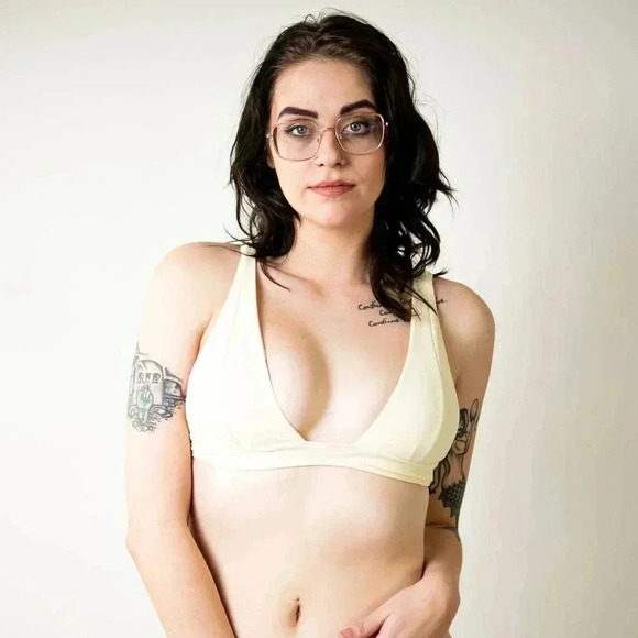 Sunshine Yellow Triangle Bikini Top - Picture 1 of 5